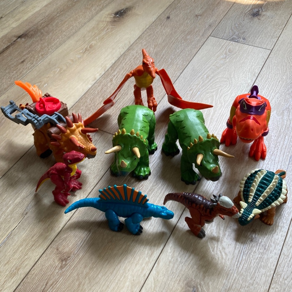 Fisher Price Imaginext Dinosaur Dino Mixed Lot Of 9 Mattel Playmates